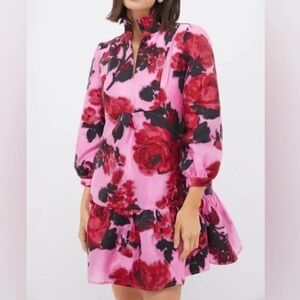 Tuckernuck New Cerise Blossom Jacquard Palmerston dress Size: M